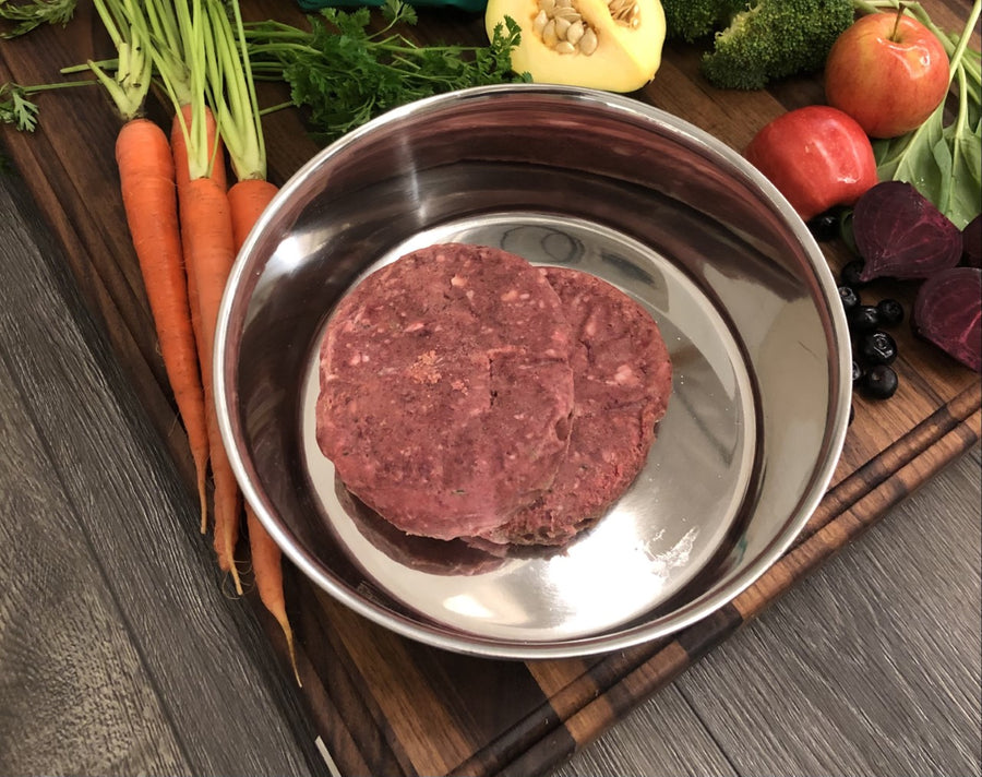 Actual Product of OC Raw Turkey & Produce Frozen Raw Dog Food