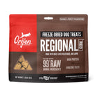 ORIJEN Freeze Dried Regional Red Dog Treats front of bag.