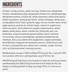 Ingredients for ORIJEN Original Dry Dog Food.
