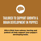Tailored to support growth & brain development in puppies.