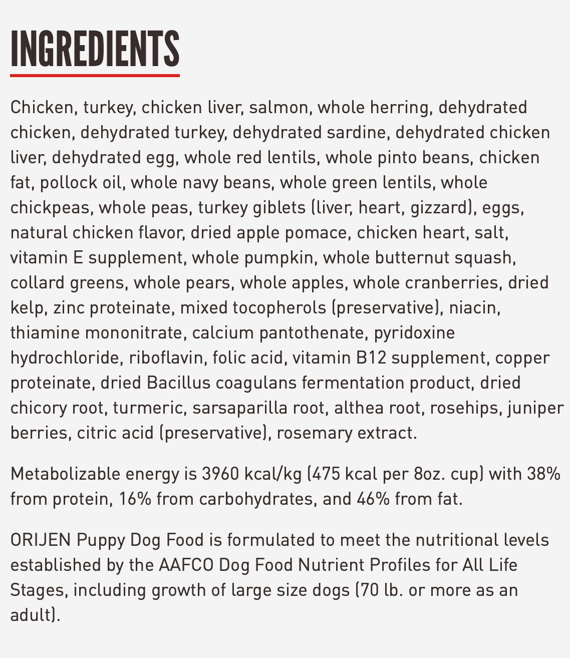 ORIJEN Puppy Dry Dog Food - Incredible Pets