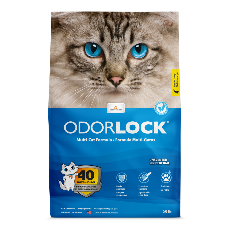 Intersand OdorLock Ultra Premium Unscented Multicat Cat Litter Formula Bag 25lb