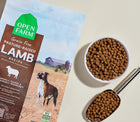Open Farm Grain Free Pasture-Raised Lamb Dry Dog Food Serving.