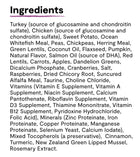 Ingredients list for Open Farm Grain Free Senior Dry Dog Food.