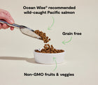 *Ocean wise recommended wild-caught Pacific salmon
*Grain free
*Non-GMO fruits & veggies
