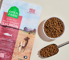 Open Farm Grain Free Wild Caught Salmon Dry Dog Food Serving.