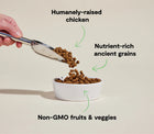 *Humanley-raised chicken
*Nutrient-rich ancient grains
*Non-GMO fruits & veggies