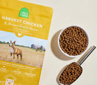 Open Farm Harvest Chicken & Ancient Grains Dry Dog Food Serving.