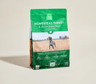 Open Farm Homestead Turkey & Ancient Grains Dry Dog Food front of bag.