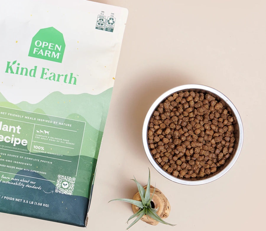 Open Farm Kind Earth Premium Plant Kibble Recipe For Dogs Actual Food.