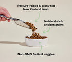 *Pasture-raised & grass-fed New Zealand lamb
*Nutrient-rich ancient grains
*Non-GMO fruits & veggies