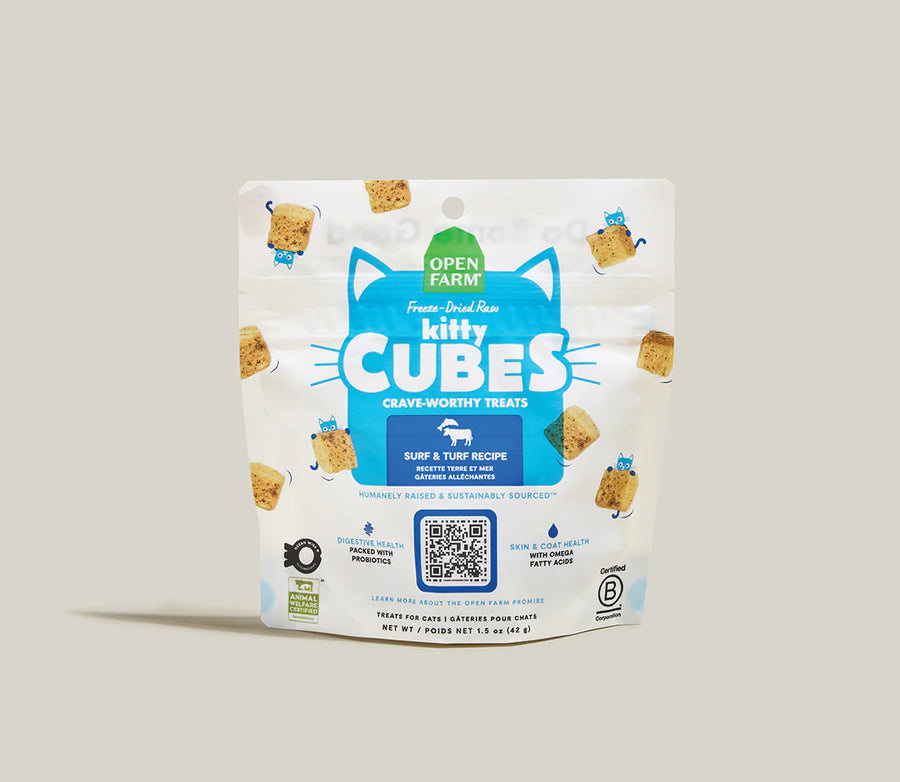 Open Farm Surf & Turf Kitty Cube Freeze Dried Cat Treats