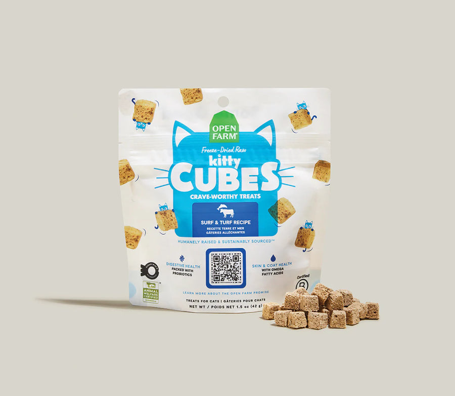 Open Farm Surf & Turf Kitty Cube Freeze Dried Cat Treats