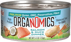 Front can of Organomics Salmon & Duck Dinner Canned Cat Food 5.5oz