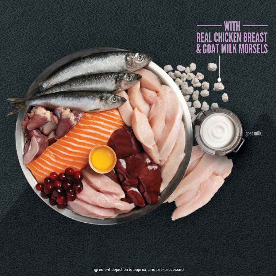 Orijen Wild Reserve with real breast Chicken and Fish & Goat Milk Morsels