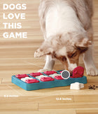 9.2 x 12.8 inches size of Outward Hound Dog Brick Interactive Treat Puzzle Dog Toy