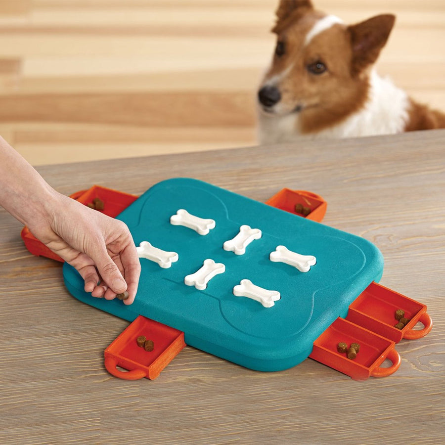 Product use of Outward Hound Dog Casino Interactive Treat Puzzle Dog Toy