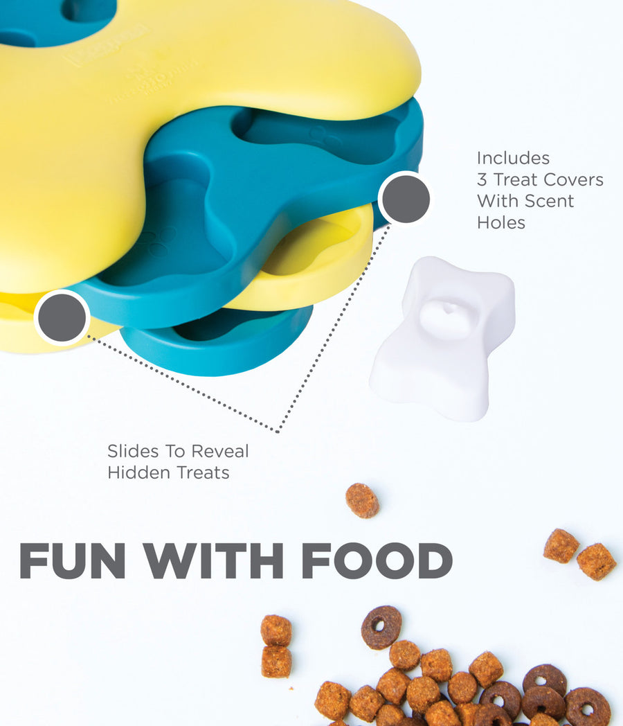 Features of Outward Hound Dog Tornado Interactive Treat Puzzle Dog Toy