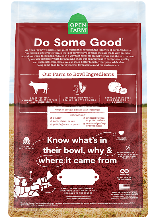 Open Farm Beef and Ancient Grains Dry Dog Food