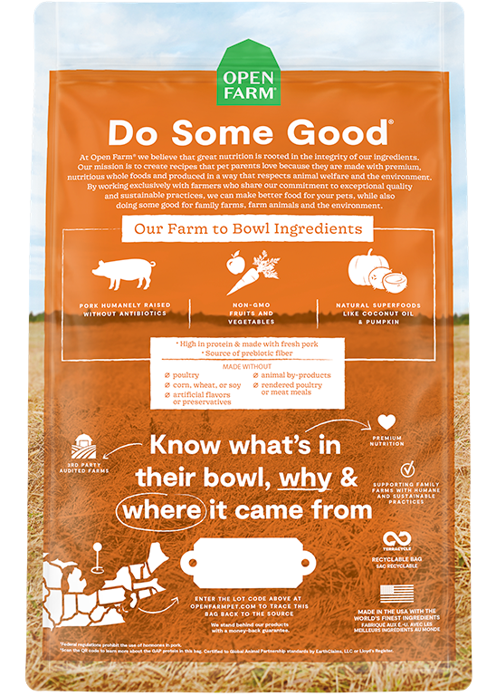 Open Farm Farmer's Market Pork Grain Free Dry Dog Food