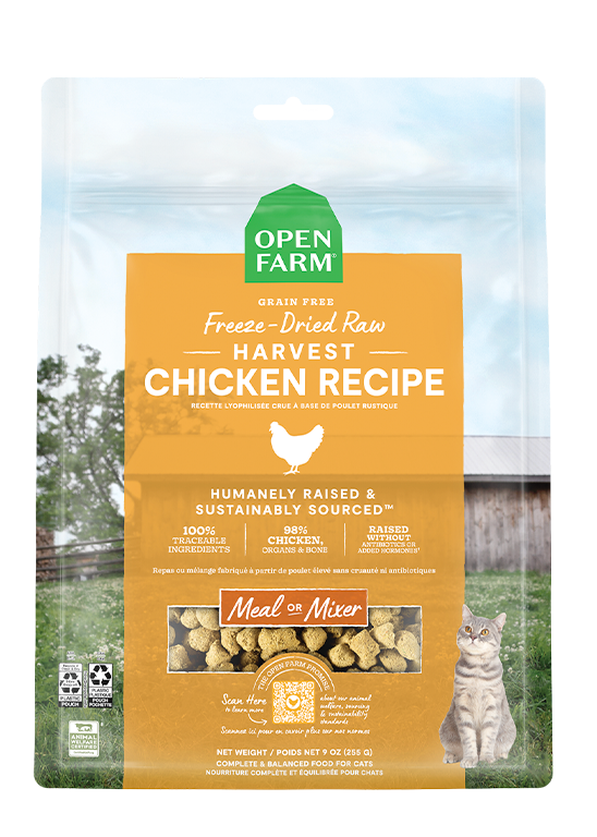 Open Farm Freeze Dried Raw Harvest Chicken Morsels for Cats