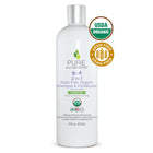 Front bottle of PURE and Natural Pet 2-in-1 Organic Grain-Free Lavender & Mint Scent Shampoo & Conditioner 16 fl.oz