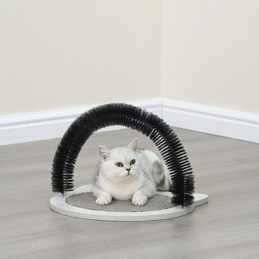 Cat using PetPals Nifty Cat Massager and Scratching Pad