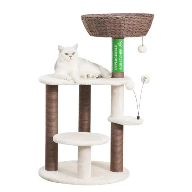 Full View of PetPals Quartz 5 Level Eco-Friendly Cat Tree