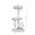 18.5 x 18.5 x 37.5 outer sizing of PetPals Rockview 2-Level Multi-Activity Cat Tree