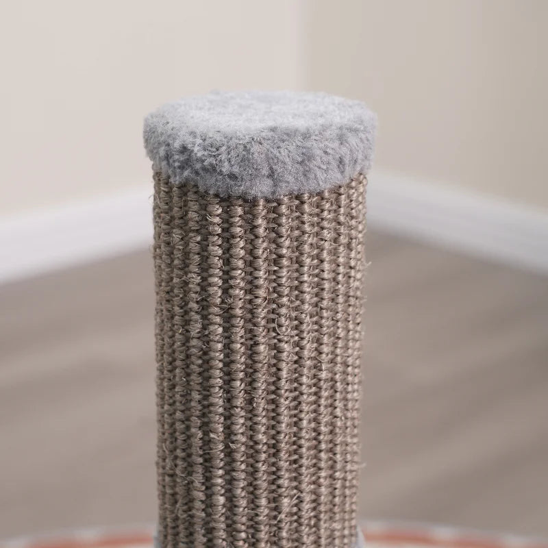 PetPals Urbane Grey Multi-Activity Scratching Post is the perfect scratcher for your active pet. This interactive design features a natural sisal carpet that helps keep your cat's claws trimmed and healthy and a carpet material for a softer feel.