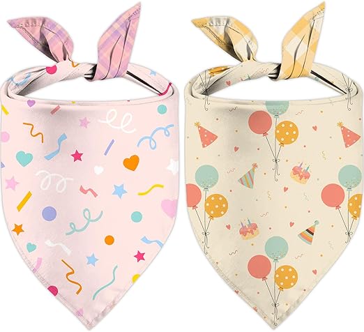 Pet Birthday Bandana Confetti and Birthday Party Pattern