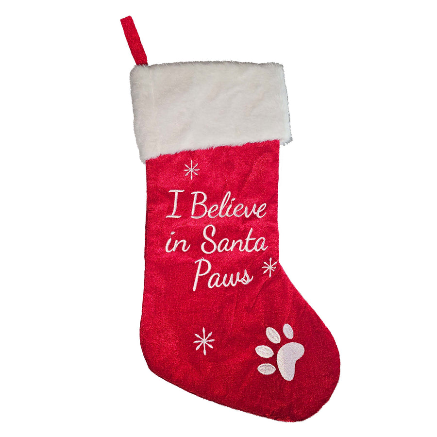 Pet Stocking Red Velvet & Emboidered for Dogs and Cats