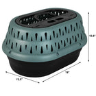 Petmate Top Load Cat Kennel is 12.5 x 19 x 10.8 inches