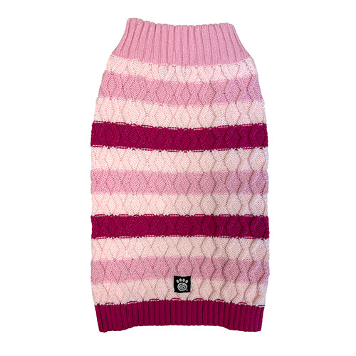 Petrageous Striped Crewneck Sweater, Pink