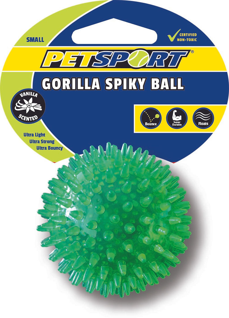 Petsport Gorilla Ball Dog Toy Green, Front Packaging
