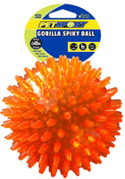 Petsport Gorilla Ball Dog Toy, in color Orange Front Packaging