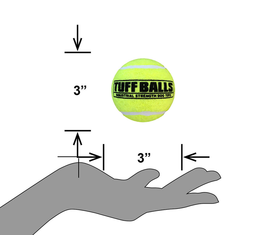 Petsport Tuff Ball 3" x 3" Dog Toy 2 Pack 
