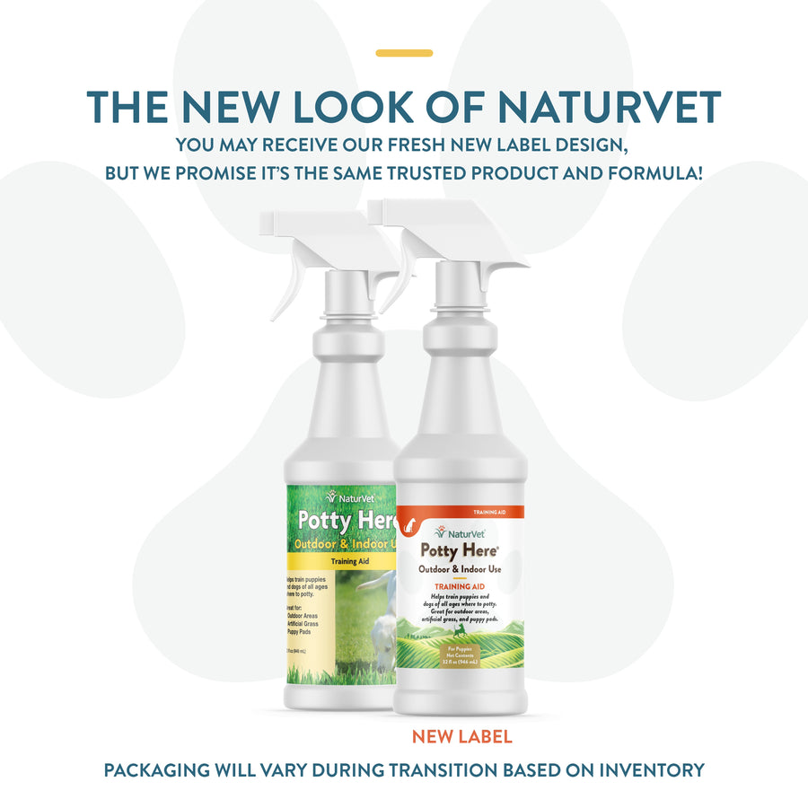 NaturVet Potty Here Training Aid Spray for Puppies and Dogs