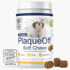 ProDen PlaqueOff Soft Chews Small and Medium Breed Dogs 90 ct front of tub.