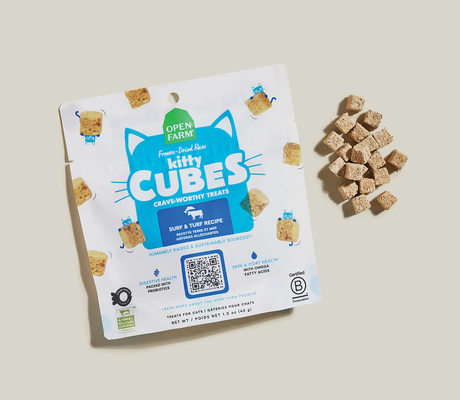 Open Farm Surf & Turf Kitty Cube Freeze Dried Cat Treats