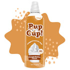 Front bottle of Pup Cup! Peanut Butter Flavor Whipped Treat for Dogs 13oz