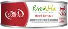 PureVita Grain Free 96% Real Beef Entree Canned Cat Food front of can.