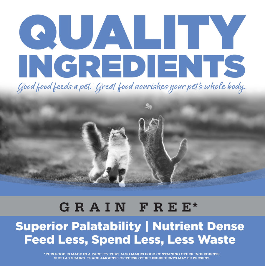 Quality Ingredients. Superior palatability, nutrient dense, feed less, spend less, less waste. 