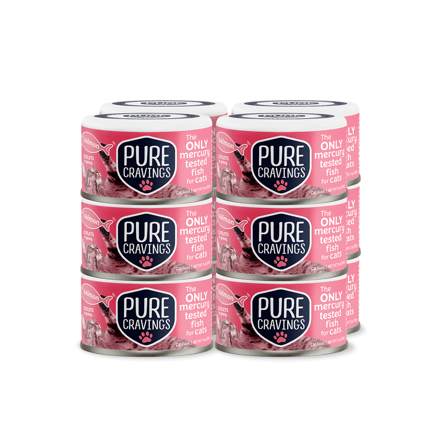 Pure Cravings Cutlets In Gravy Salmon Canned Cat Food 12 Pack.