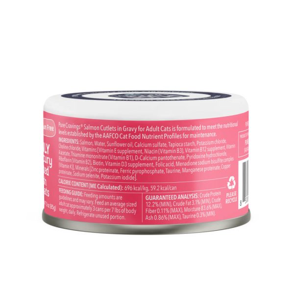 Pure Cravings Cutlets In Gravy Salmon Canned Cat Food Ingredients.