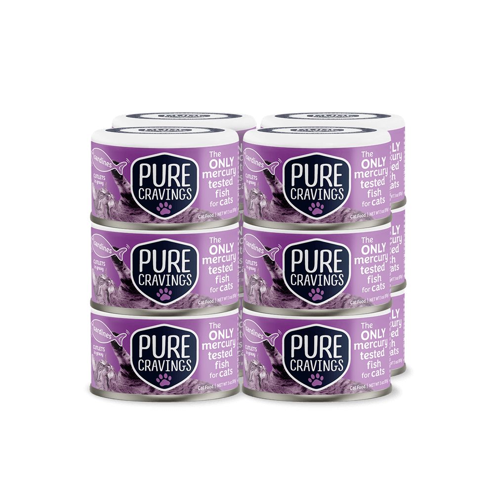 Pure Cravings Cutlets In Gravy Sardines Canned Cat Food 12 Pack.