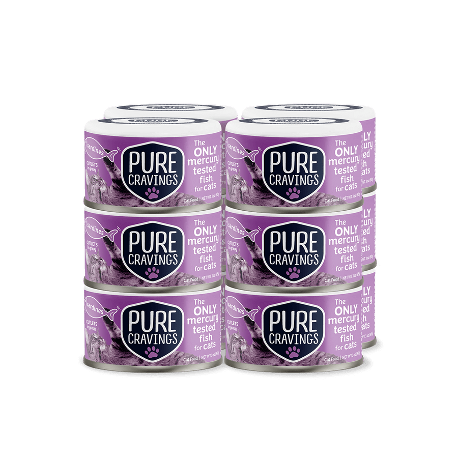 Pure Cravings Cutlets In Gravy Sardines Canned Cat Food 12 Pack.