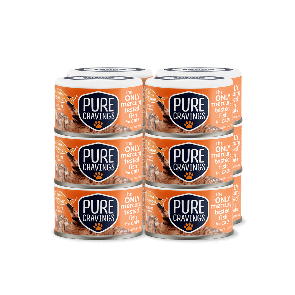 Pure Cravings Cutlets In Gravy Tuna & Salmon Canned Cat Food 12 Pack.