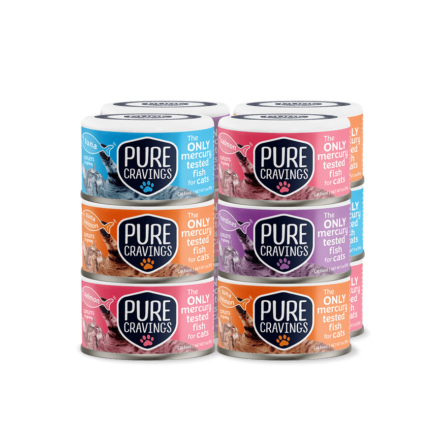 Pure Cravings Cutlets In Gravy Variety Pack Canned Cat Food Variety Pack.