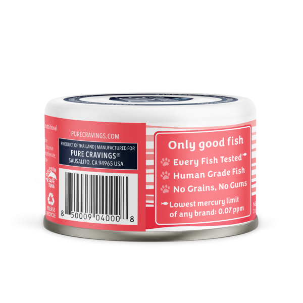 Pure Cravings Minced Tuna & Salmon Canned Cat Food UPC.